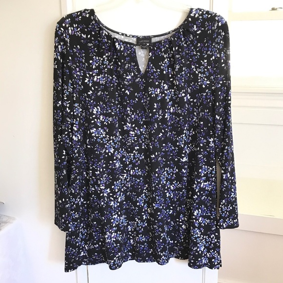 J. JILL Wearever Collection Floral Tunic Top Long Sleeve Women’s Size XL 1X - Picture 1 of 16